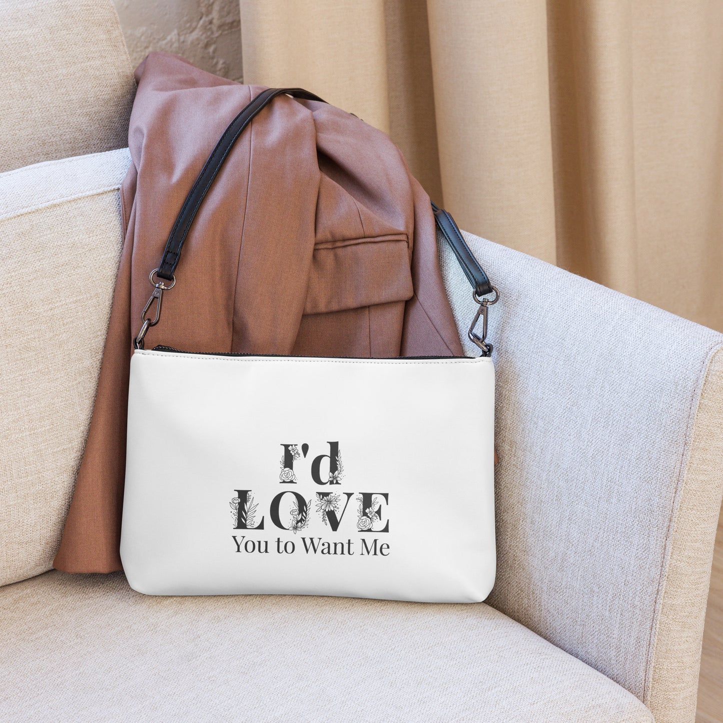 I'd Love You To Want Me Crossbody Bag (Flower Design)