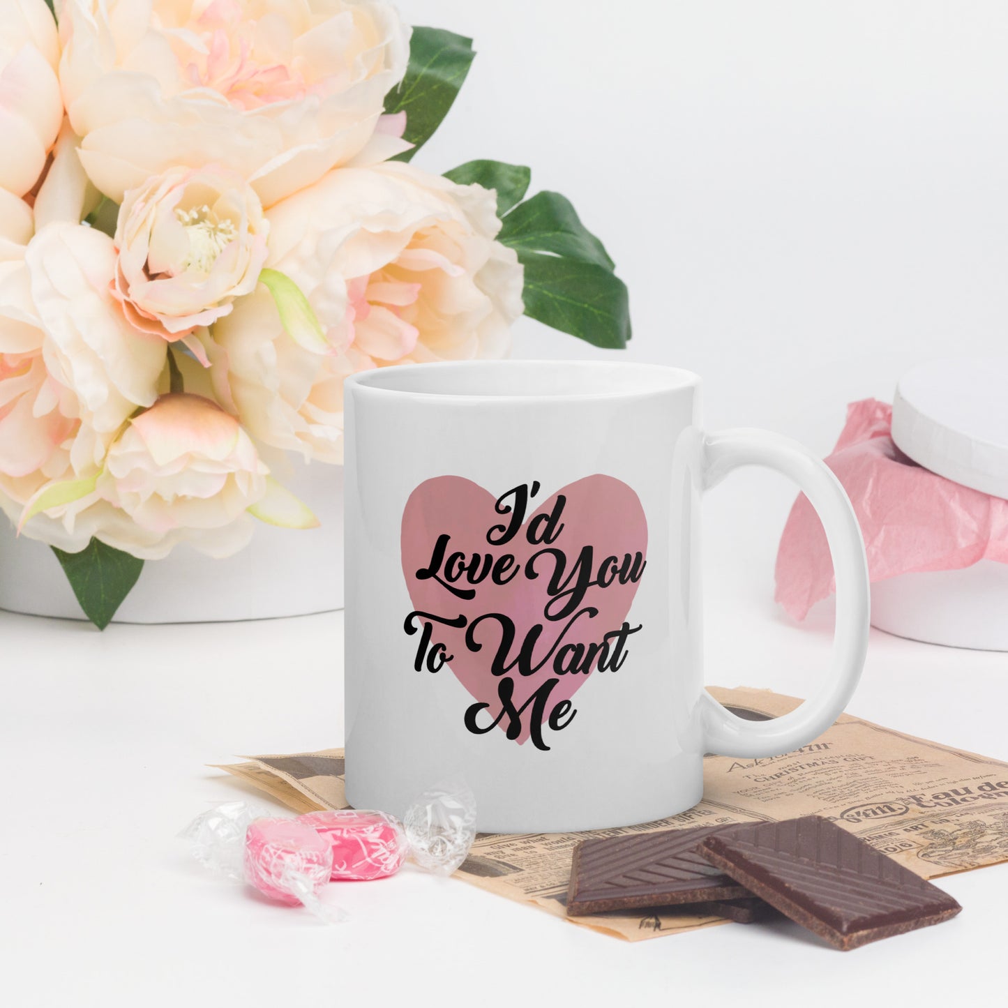I'd Love You To Want Me Mug (Heart Design)